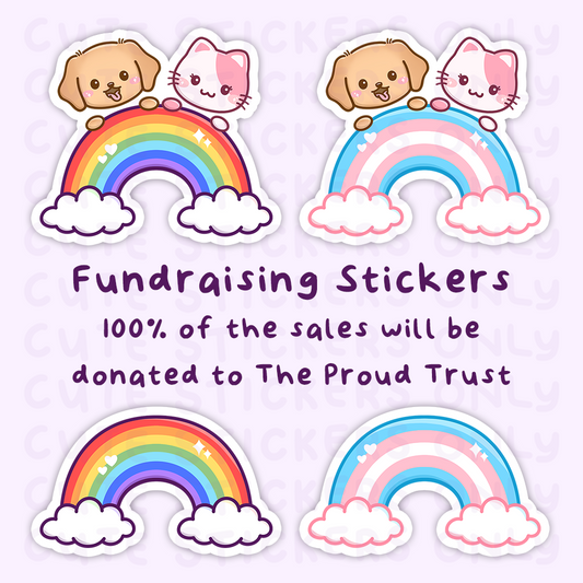 Pride Rainbow Die Cut Stickers - Fundraising for The Proud Trust