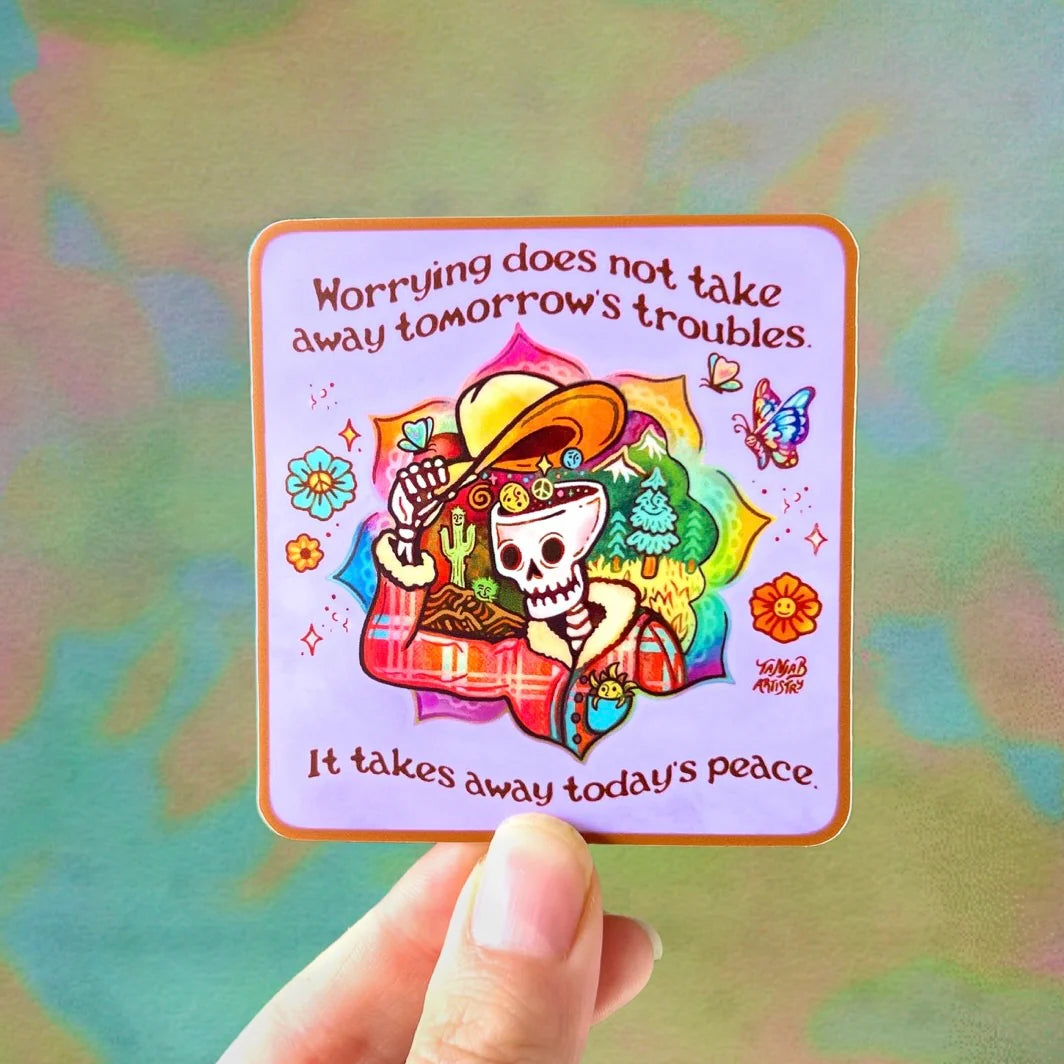 Worry Less - Large Waterproof Sticker