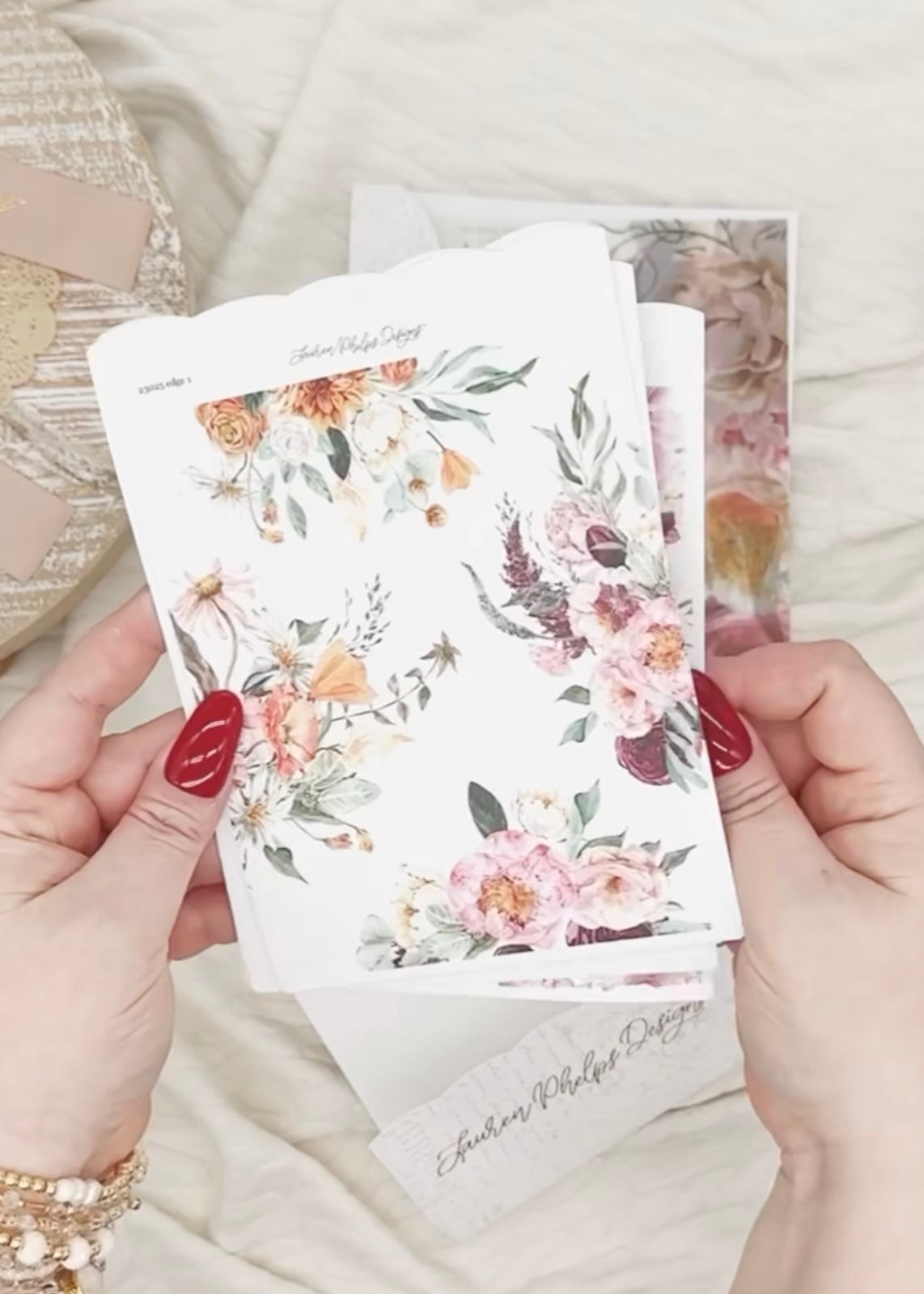 Blooms Satin P.E.T. Sticker Sheet - Vintage Charm Advent 2023 Extras