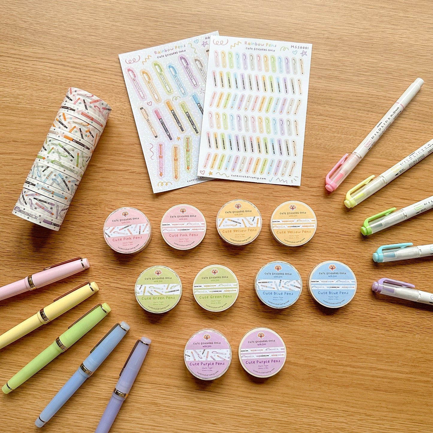 Cute Rainbow Pens Bundles