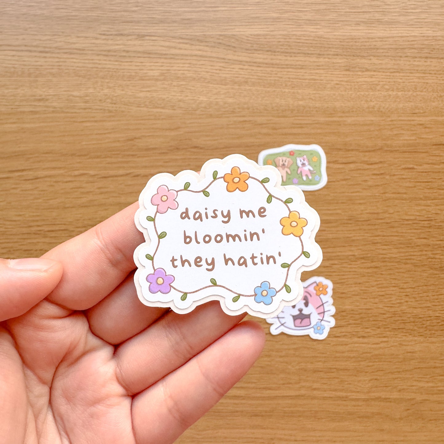 Daisies - Joey and Cake Die Cut Stickers