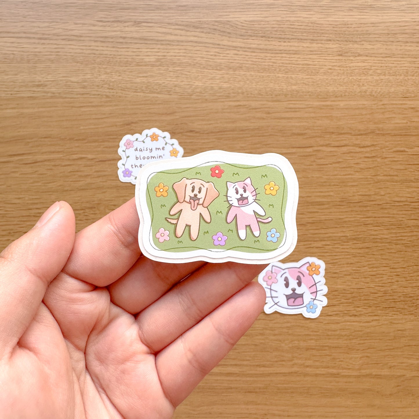 Daisies - Joey and Cake Die Cut Stickers