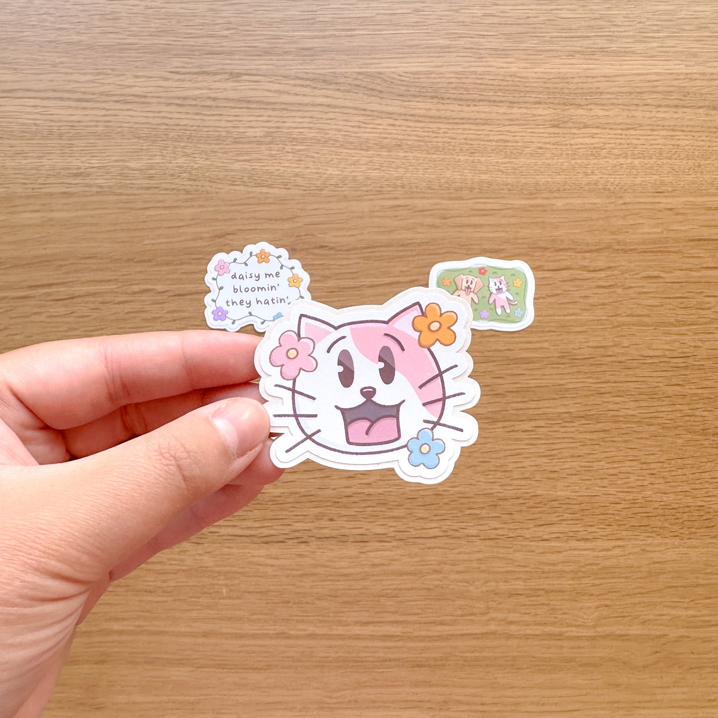 Daisies - Joey and Cake Die Cut Stickers