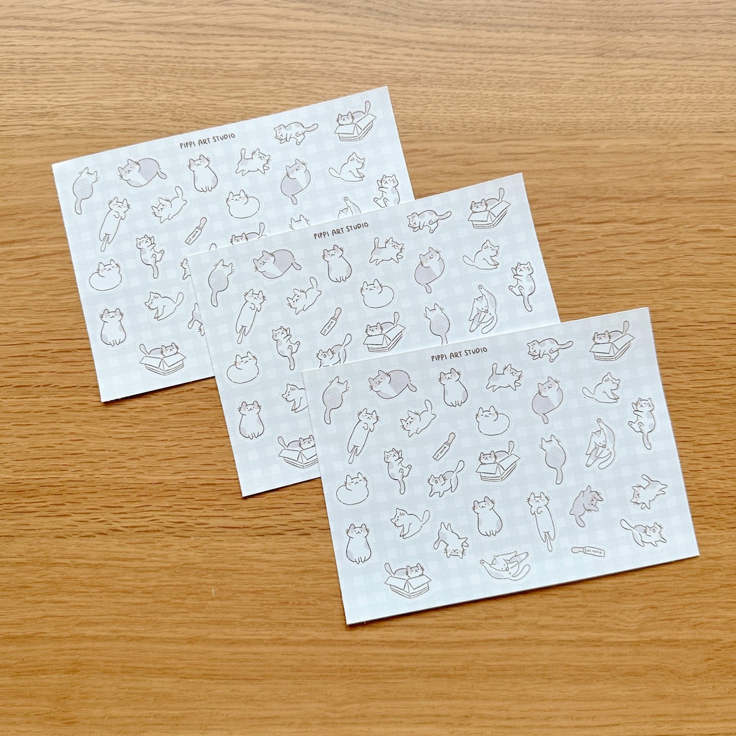 Minimal Cats Premium Sticker Sheet