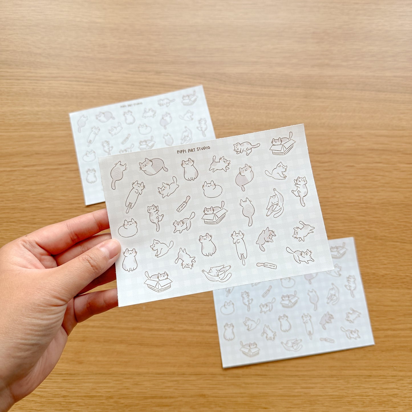 Minimal Cats Premium Sticker Sheet