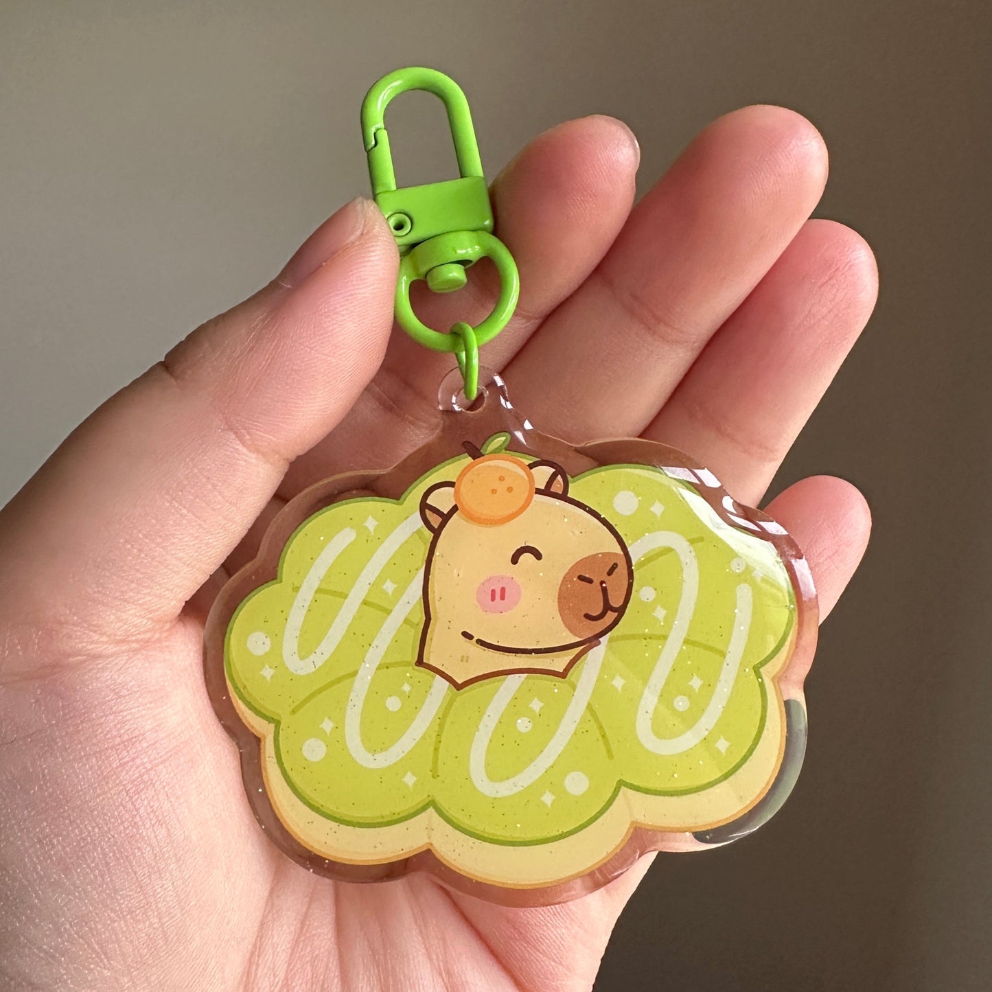 Kawaii Cafe - 2.5in Glitter Epoxy Keychains