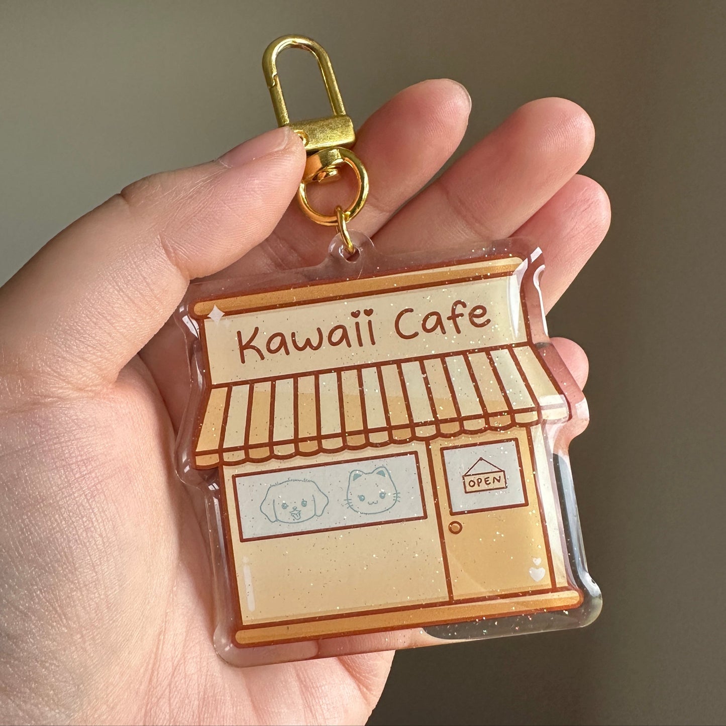 Kawaii Cafe - 2.5in Glitter Epoxy Keychains