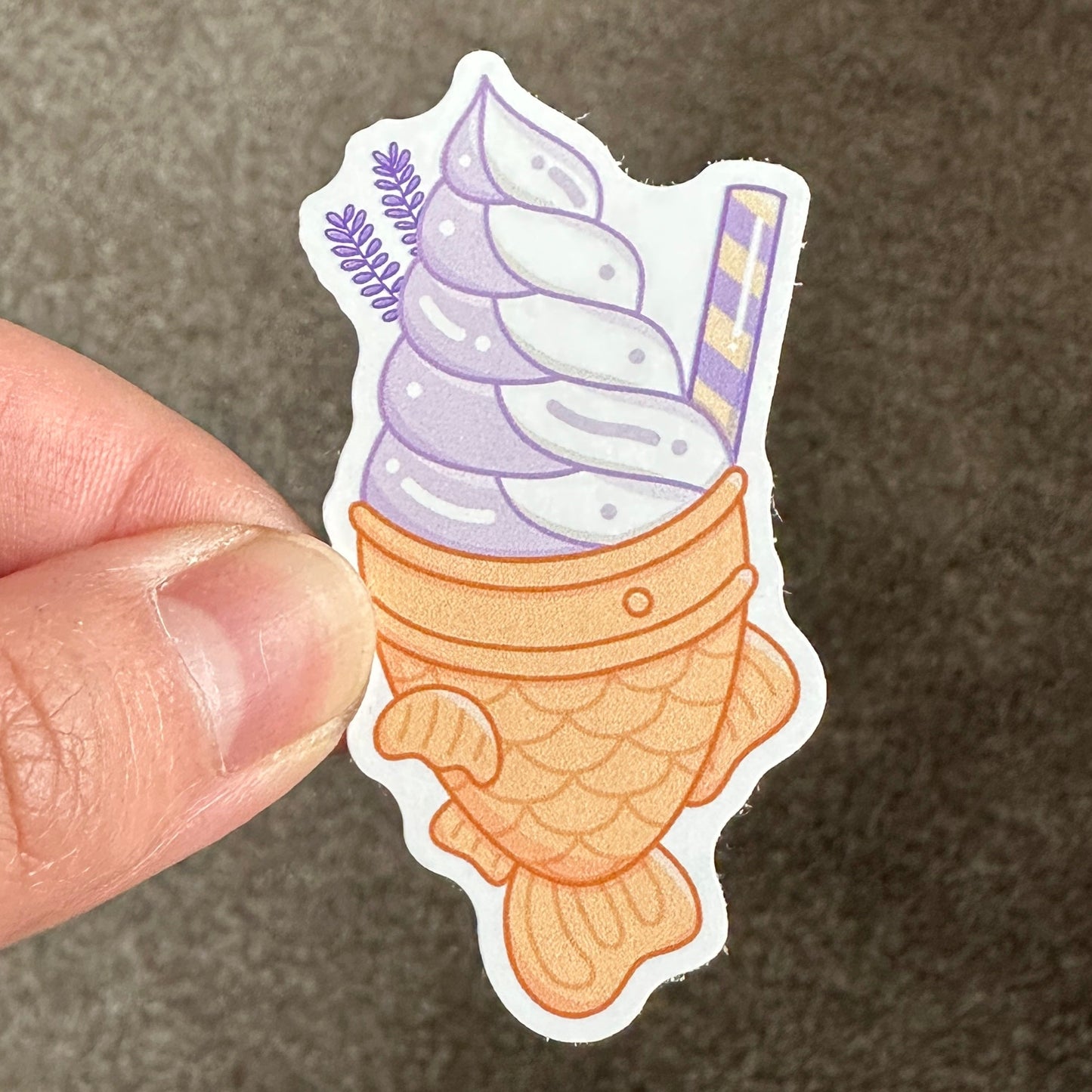Taiyaki Ice Cream Die Cut Stickers