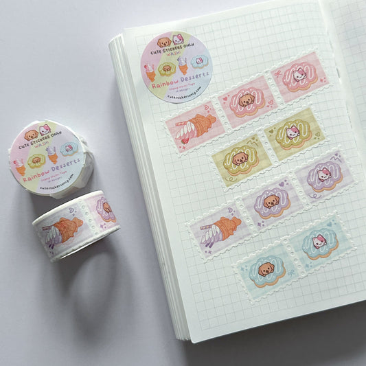 Rainbow Desserts - Stamp Washi Tape