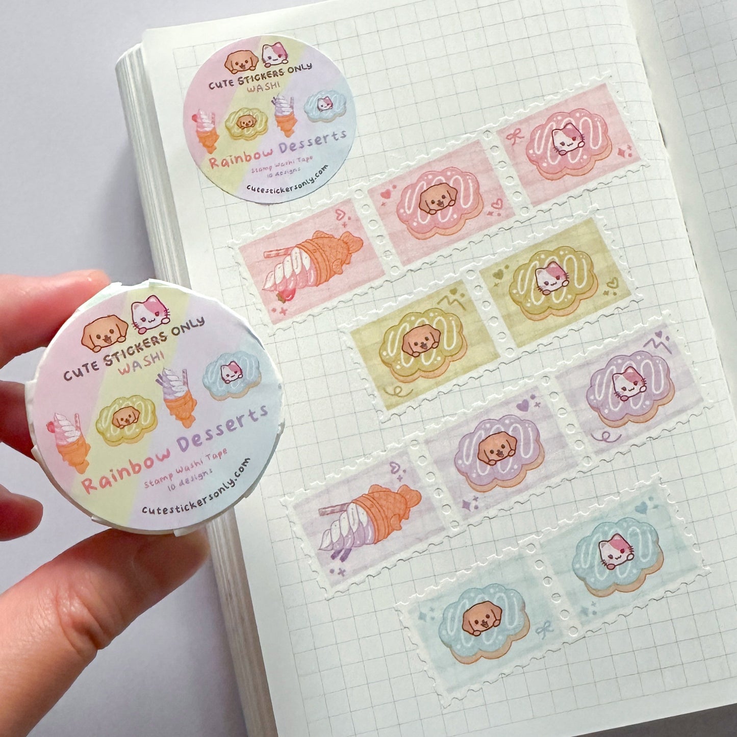 Rainbow Desserts - Stamp Washi Tape