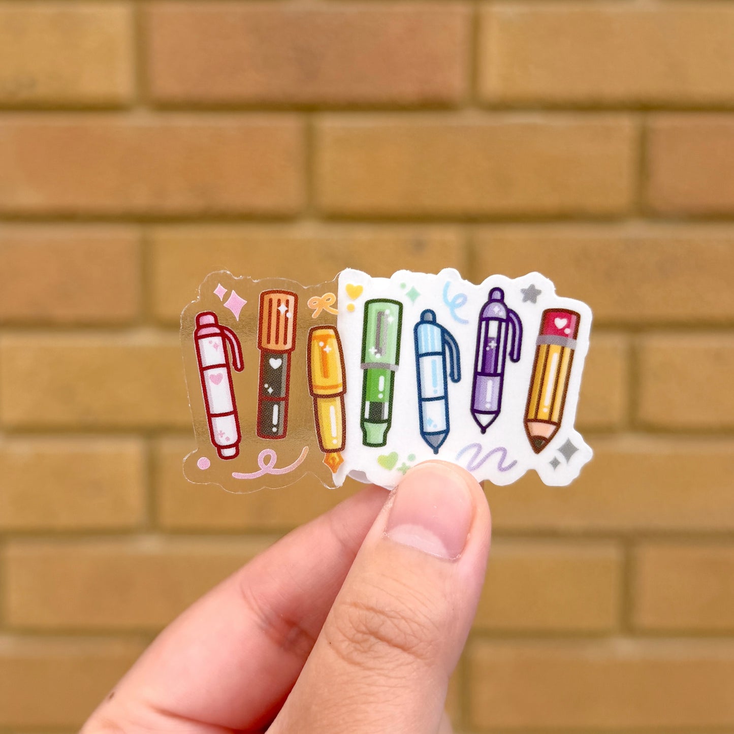 Pen Collectors Club Rainbow - Eco Clear Die Cut Sticker