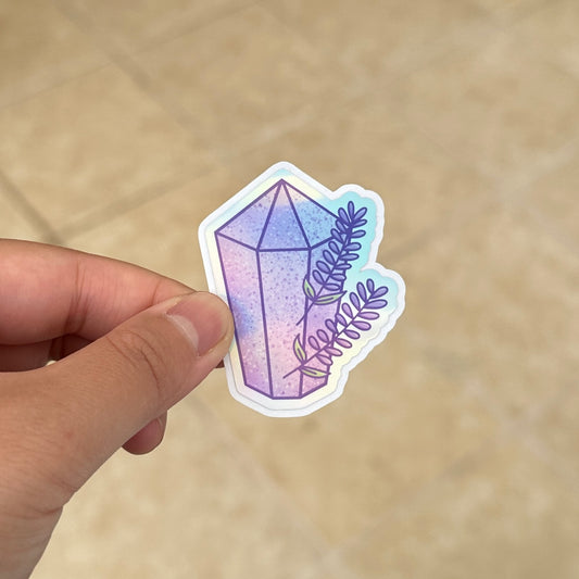 Lavender Crystal - Holographic Die Cut Sticker