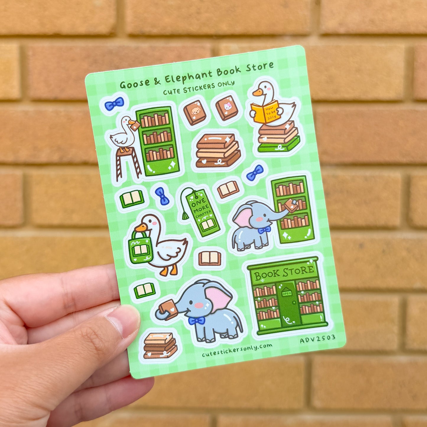 Goose & Elephant Book Store - Sticker Sheet