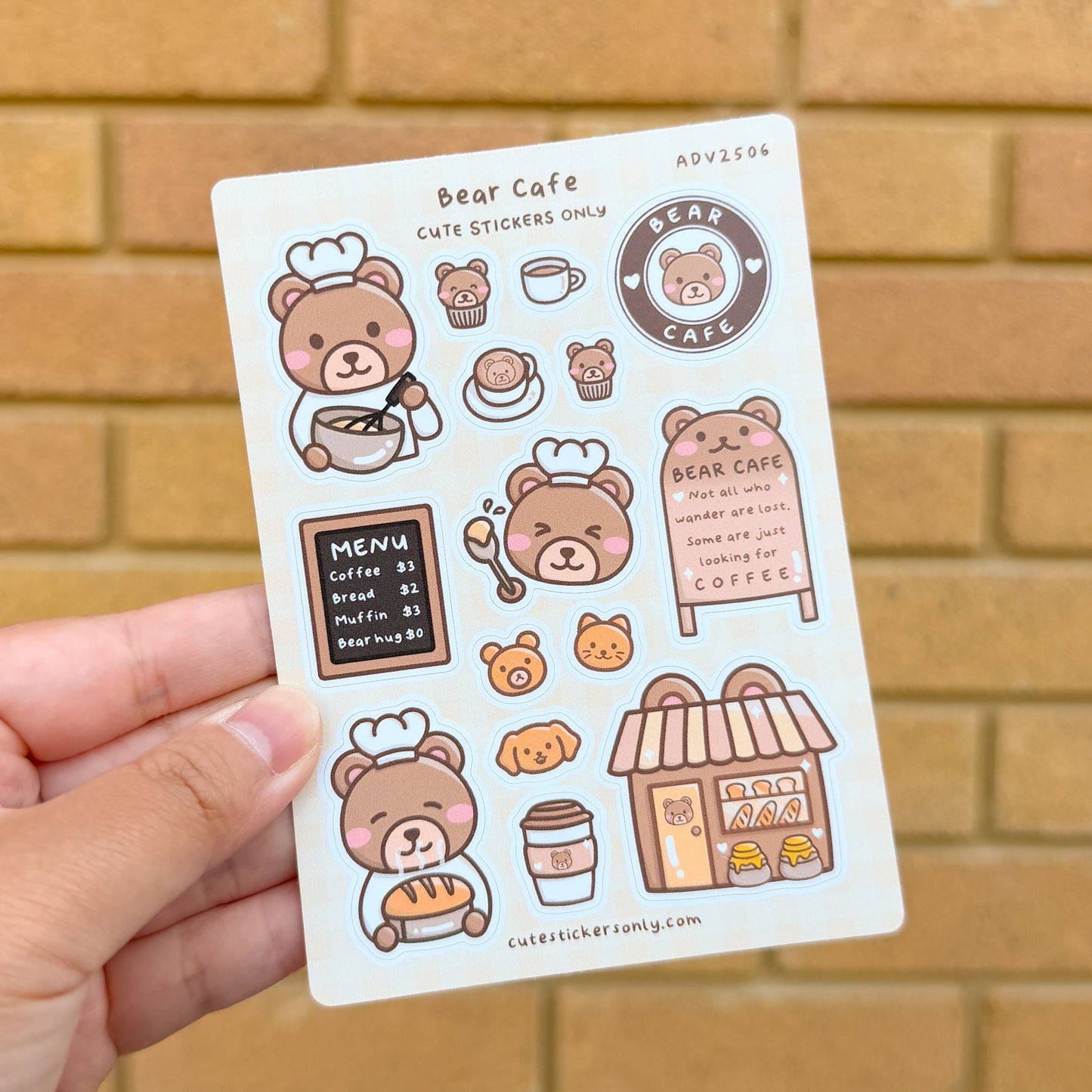 Bear Cafe - Sticker Sheet