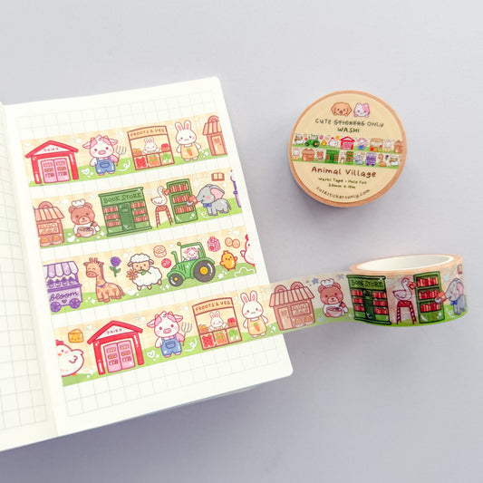 Animal Village 20mm Washi Tape with Holographic Foil