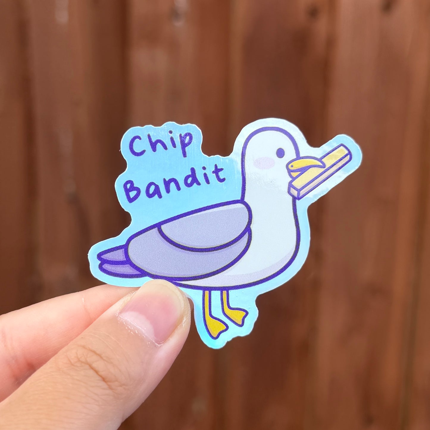 Chip Bandit - Holographic Die Cut Sticker