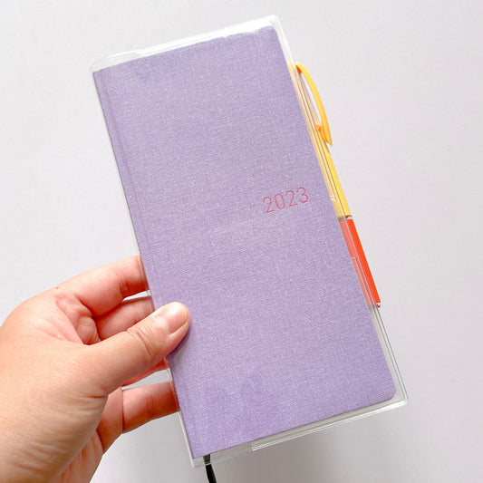 Hobonichi Weeks Clear Cover - Cute Capybara with Pockets and Pen Loop