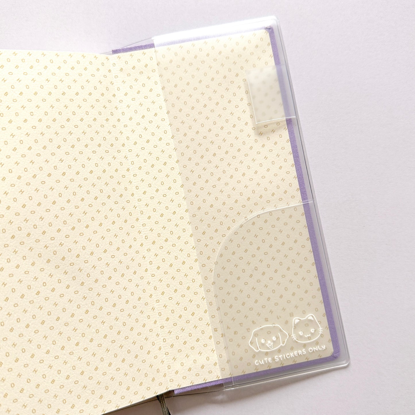Hobonichi Weeks Clear Cover - Cute Capybara with Pockets and Pen Loop