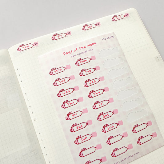 Meowliners Days of the Week - Premium Sticker Sheets