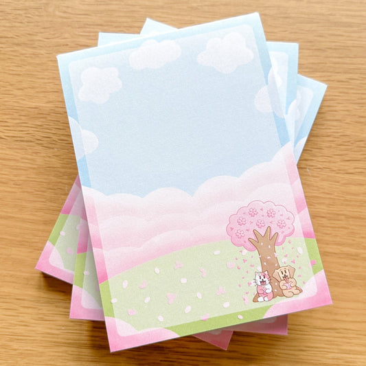Sakura Joey and Cake A6 Notepad