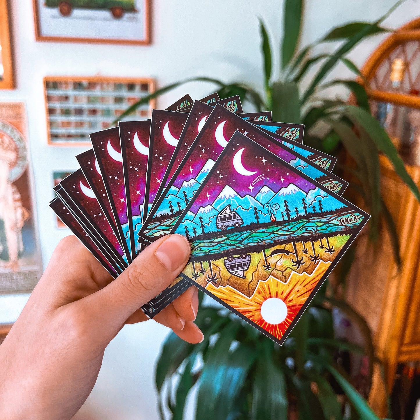 Time and Place - Large Waterproof Sticker