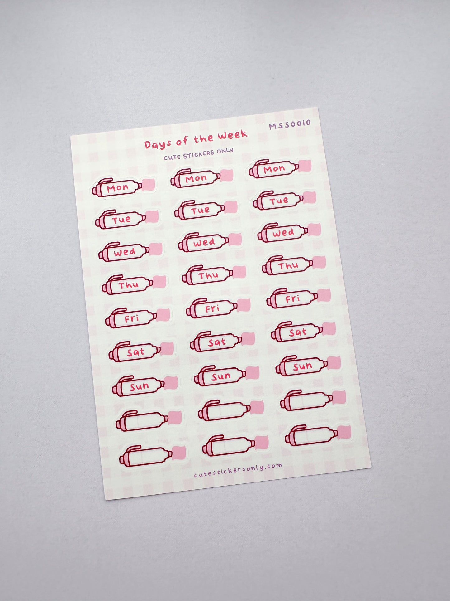 Meowliners Days of the Week - Premium Sticker Sheets