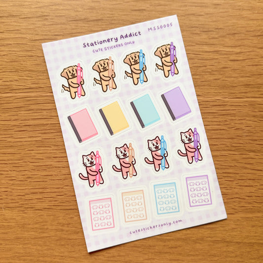 Stationery Addict - Joey and Cake Waterproof Sticker Sheet