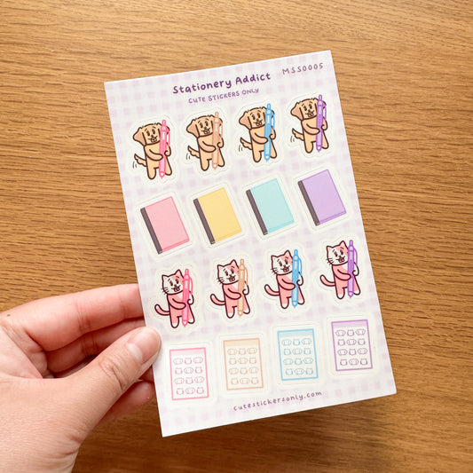Stationery Addict - Joey and Cake Waterproof Sticker Sheet