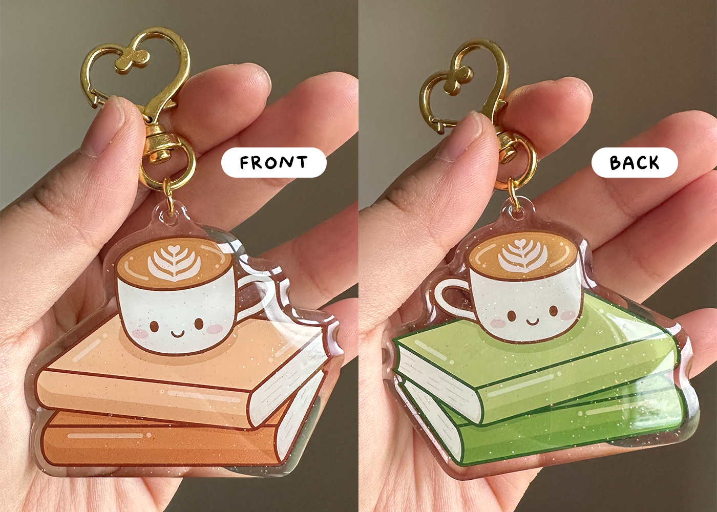 Kawaii Cafe - 2.5in Glitter Epoxy Keychains