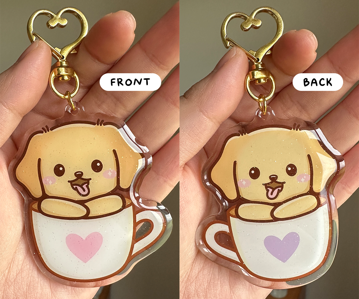 Kawaii Cafe - 2.5in Glitter Epoxy Keychains