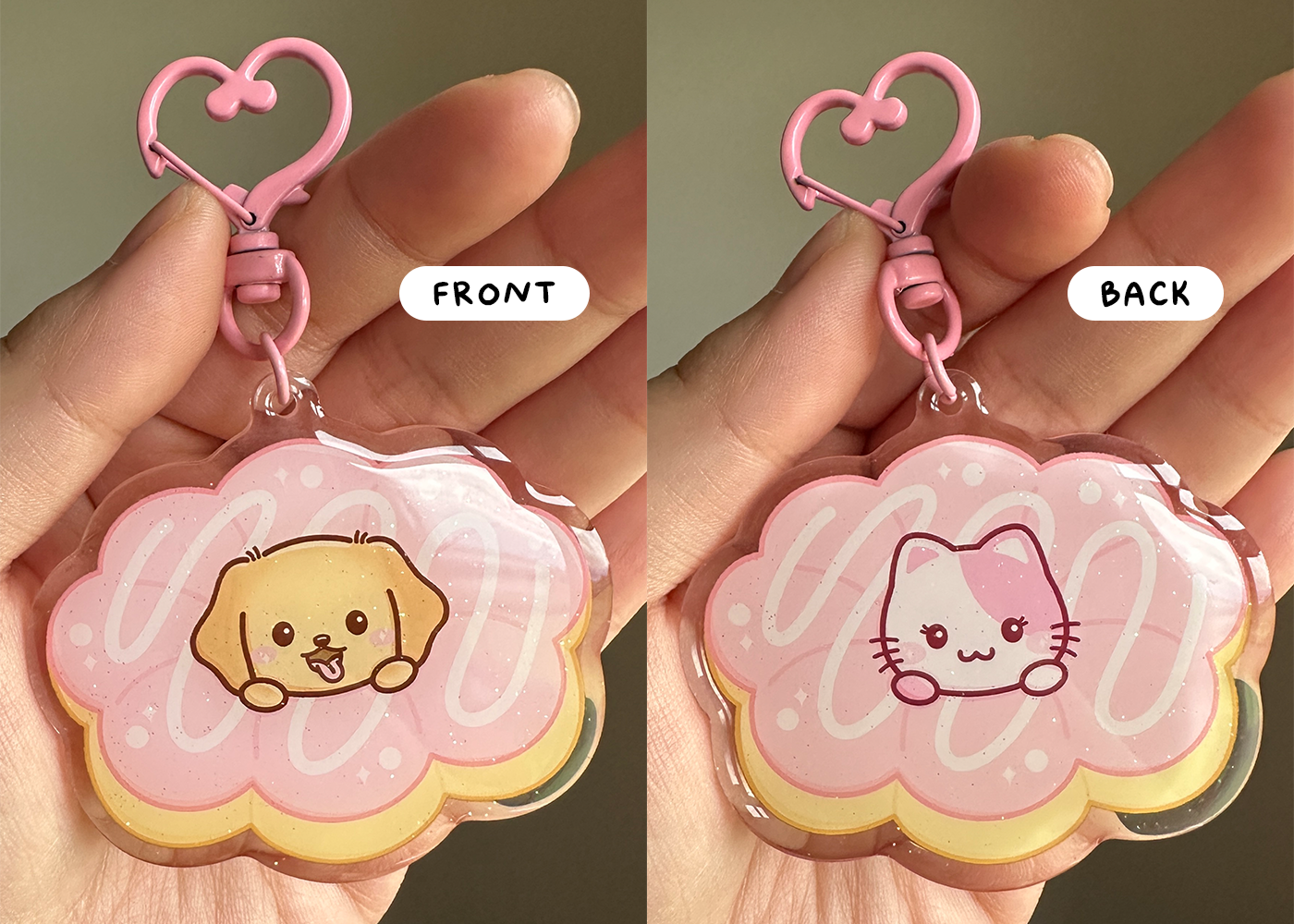 Kawaii Cafe - 2.5in Glitter Epoxy Keychains