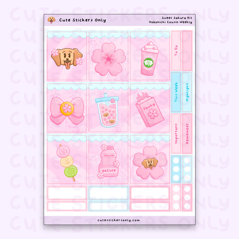 Sweet Sakura Kit - Hobonichi Cousin Weekly