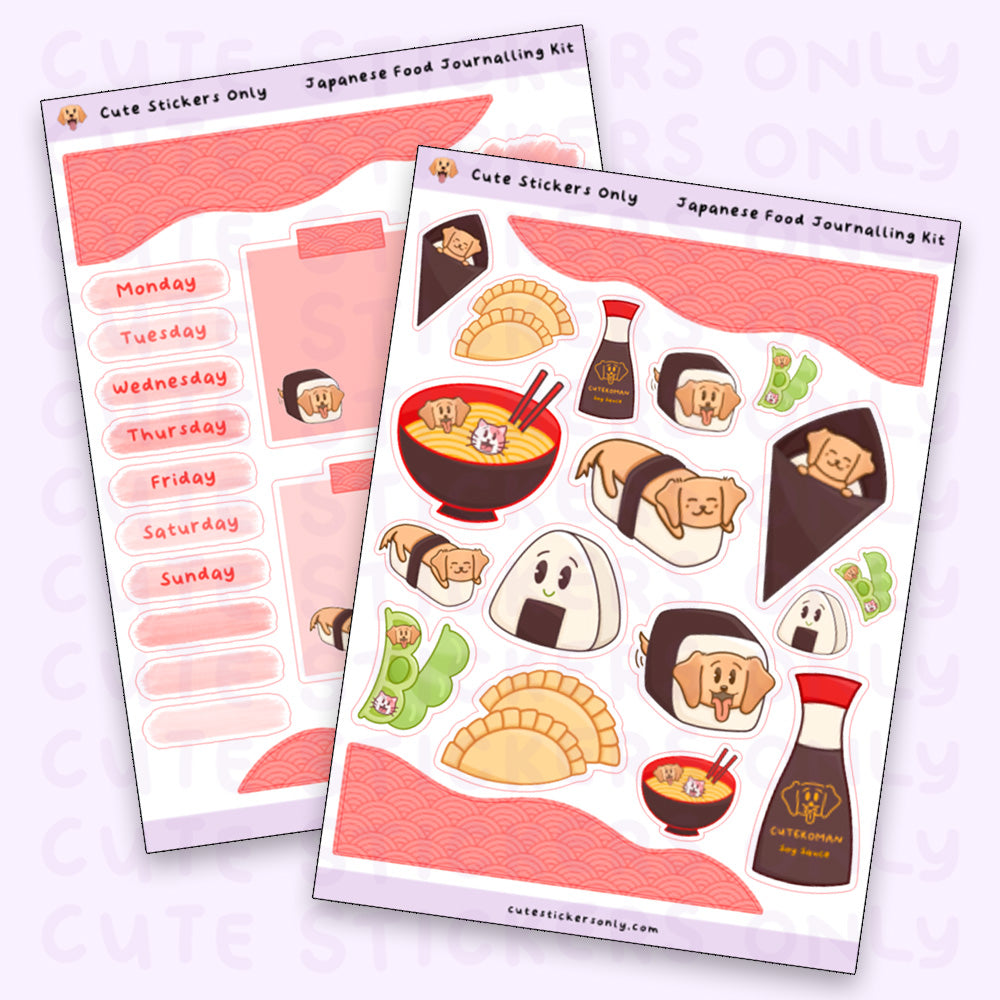 Japanese Food Kit - Journalling Stickers