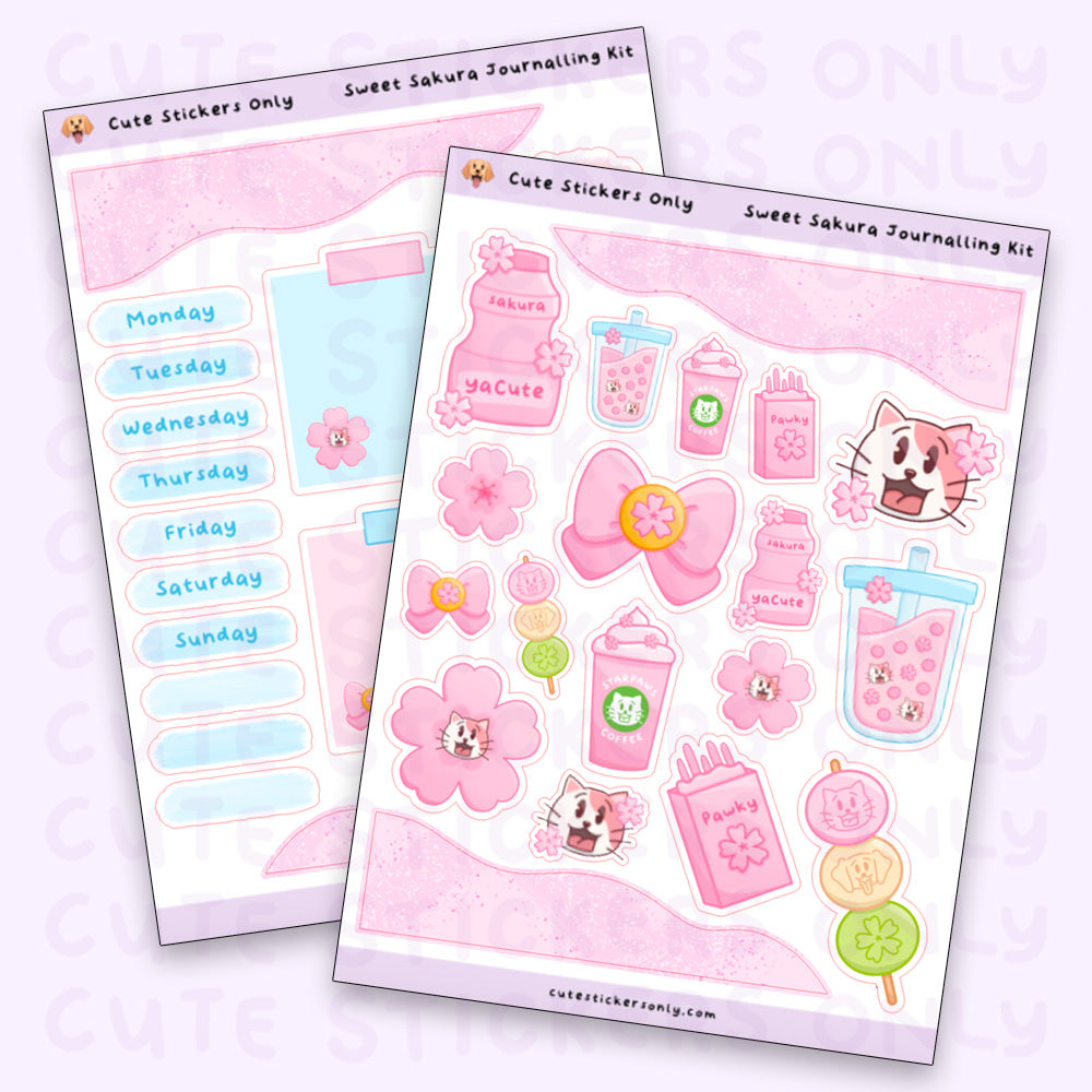 Sweet Sakura Kit - Journalling Stickers