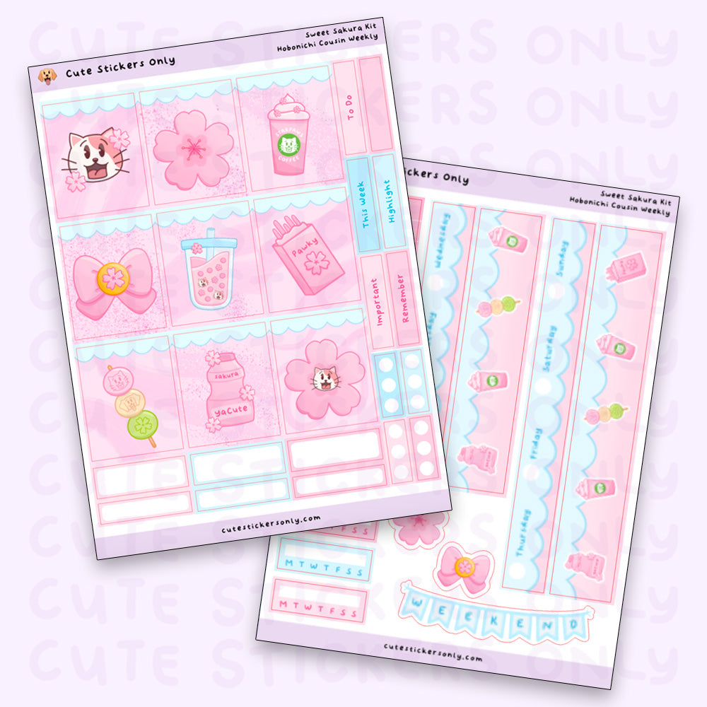 Sweet Sakura Kit - Hobonichi Cousin Weekly