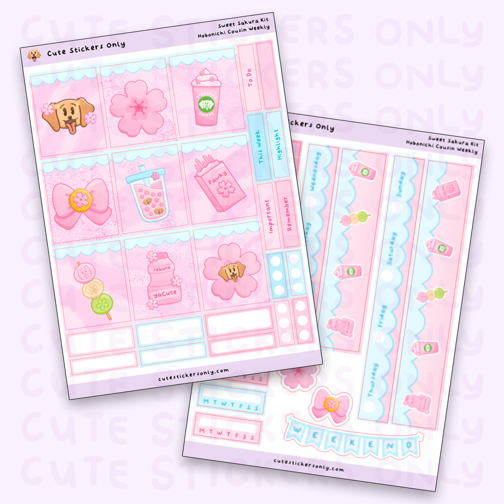 Sweet Sakura Kit - Hobonichi Cousin Weekly