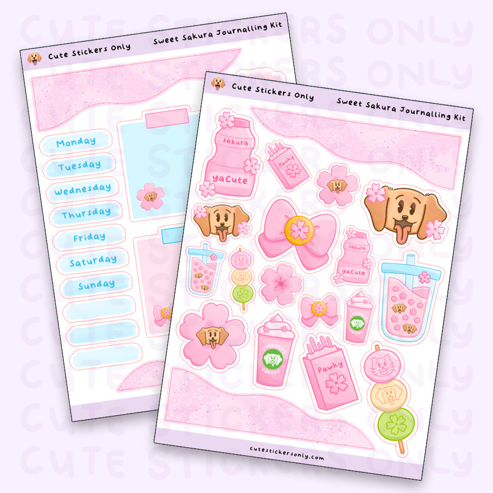 Sweet Sakura Kit - Journalling Stickers