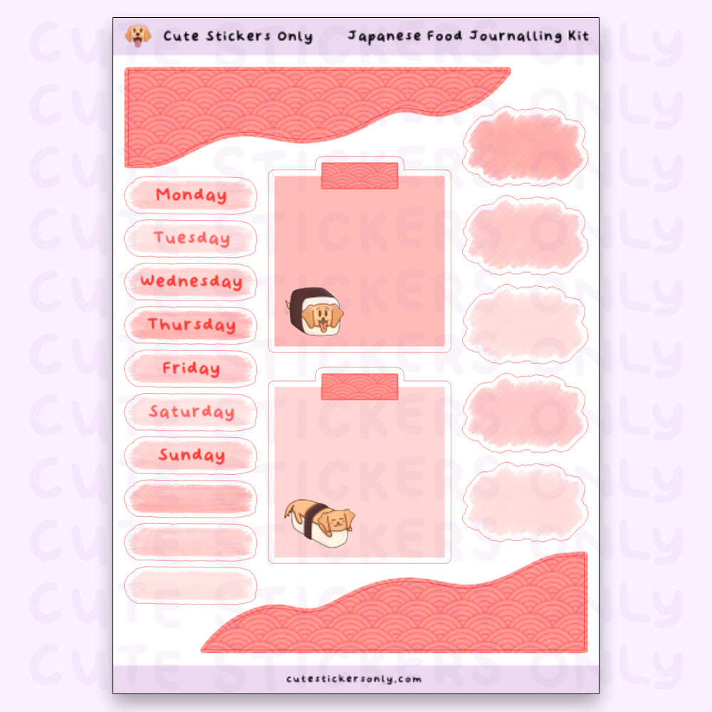 Japanese Food Kit - Journalling Stickers