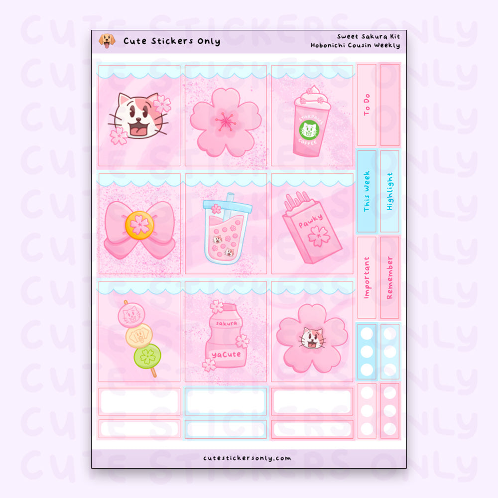Sweet Sakura Kit - Hobonichi Cousin Weekly