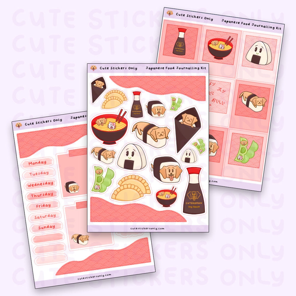 Japanese Food Kit - Journalling Stickers