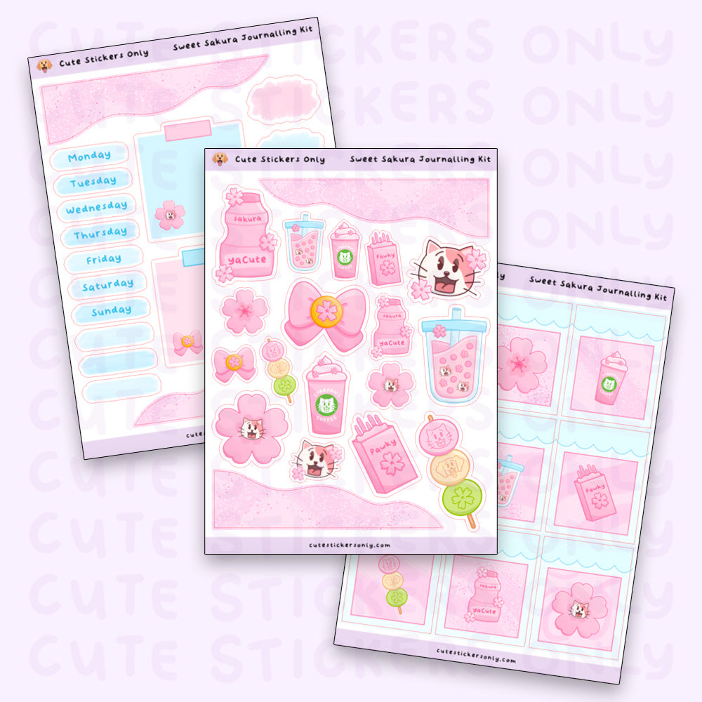 Sweet Sakura Kit - Journalling Stickers