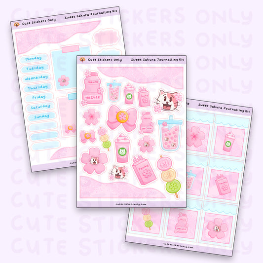 Sweet Sakura Kit - Journalling Stickers