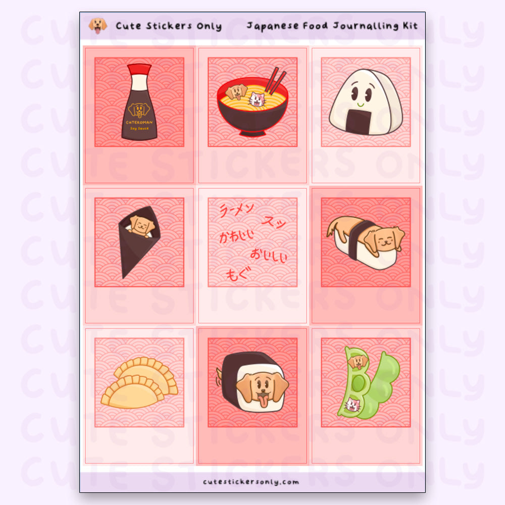 Japanese Food Kit - Journalling Stickers