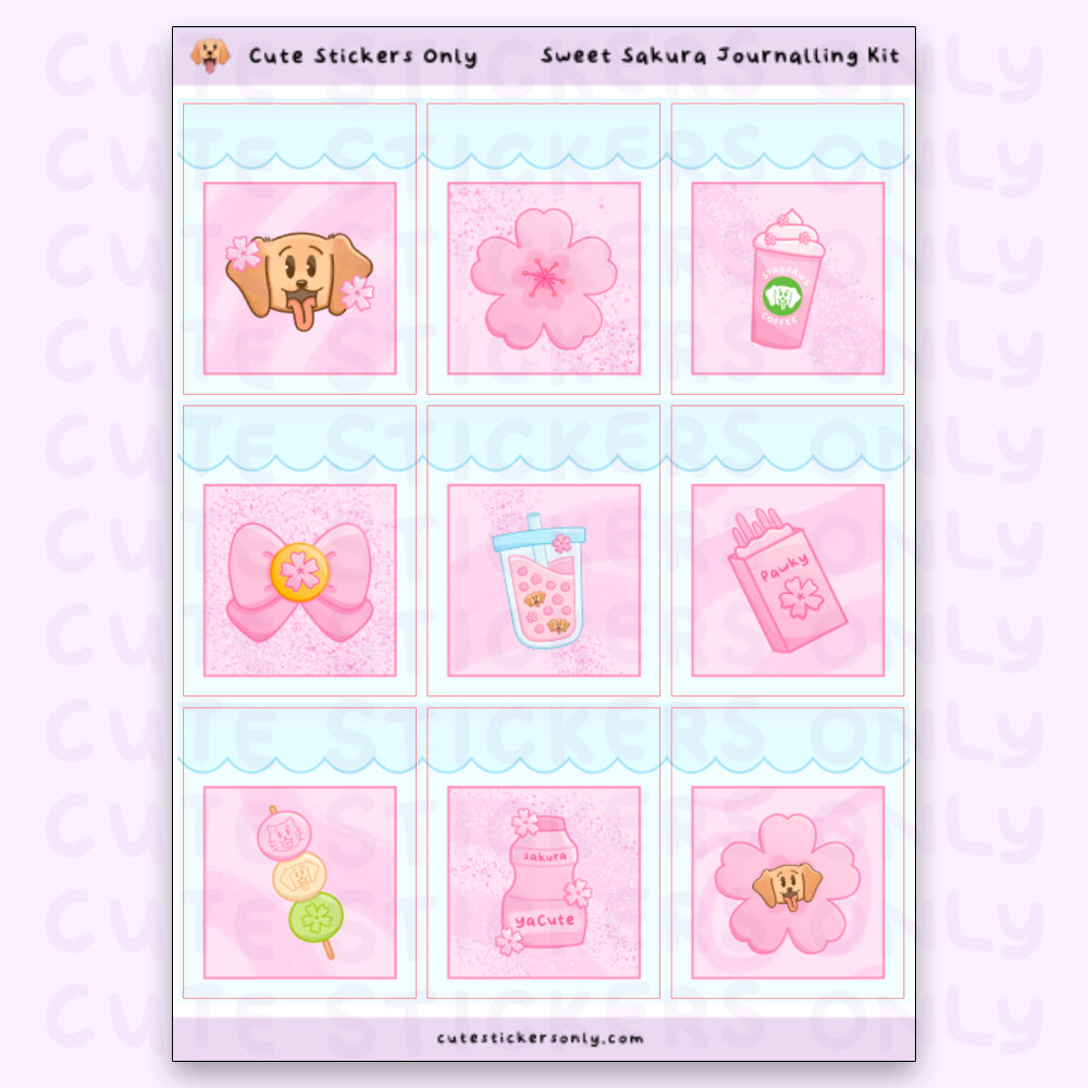 Sweet Sakura Kit - Journalling Stickers