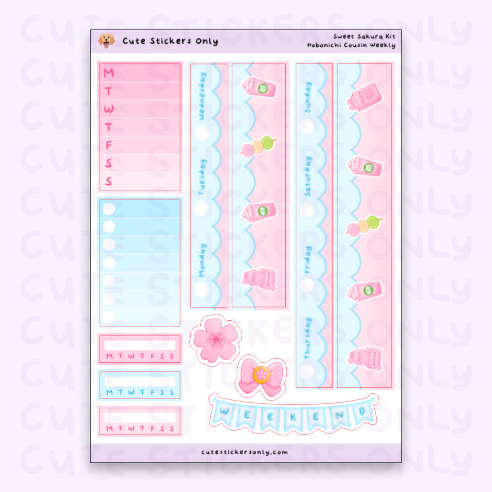 Sweet Sakura Kit - Hobonichi Cousin Weekly