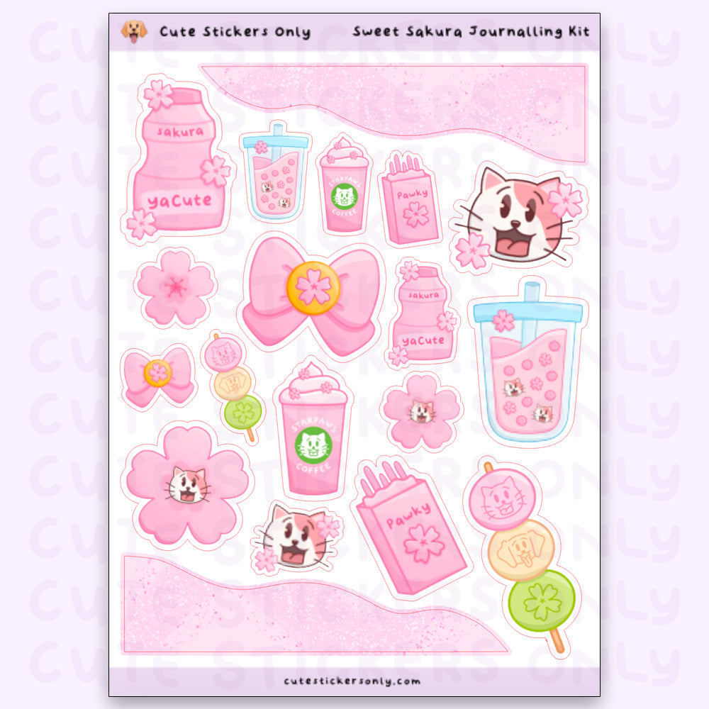 Sweet Sakura Kit - Journalling Stickers