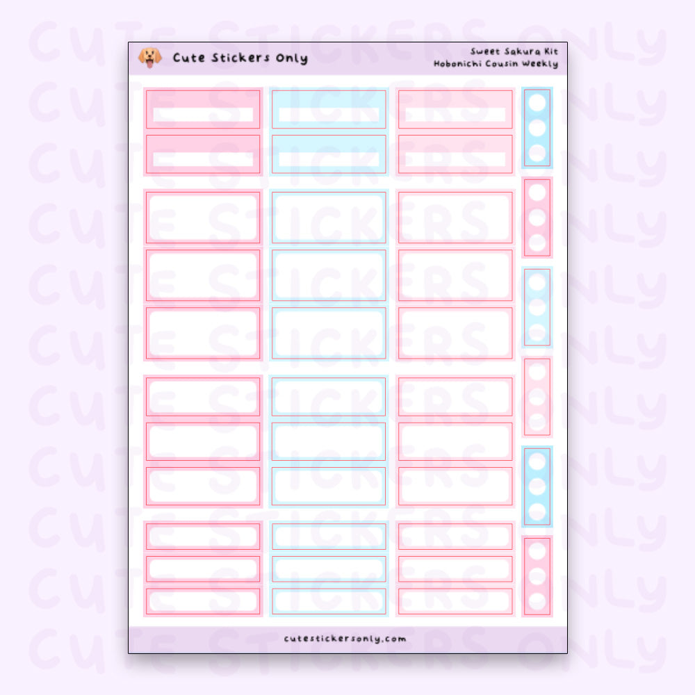 Sweet Sakura Kit - Hobonichi Cousin Weekly