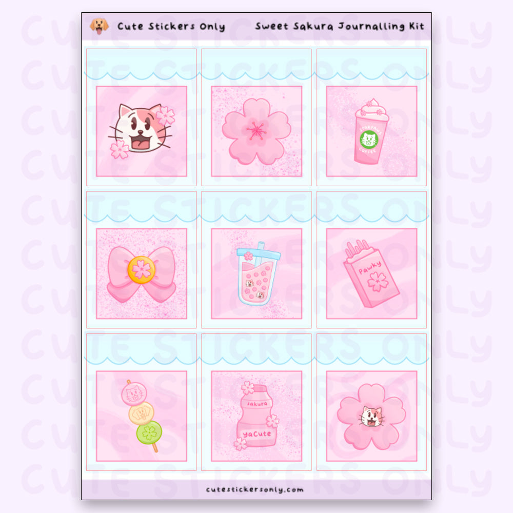 Sweet Sakura Kit - Journalling Stickers
