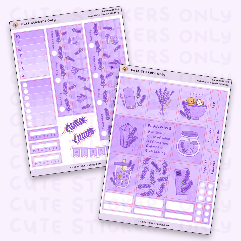 Lavender Kit - Hobonichi Cousin Weekly