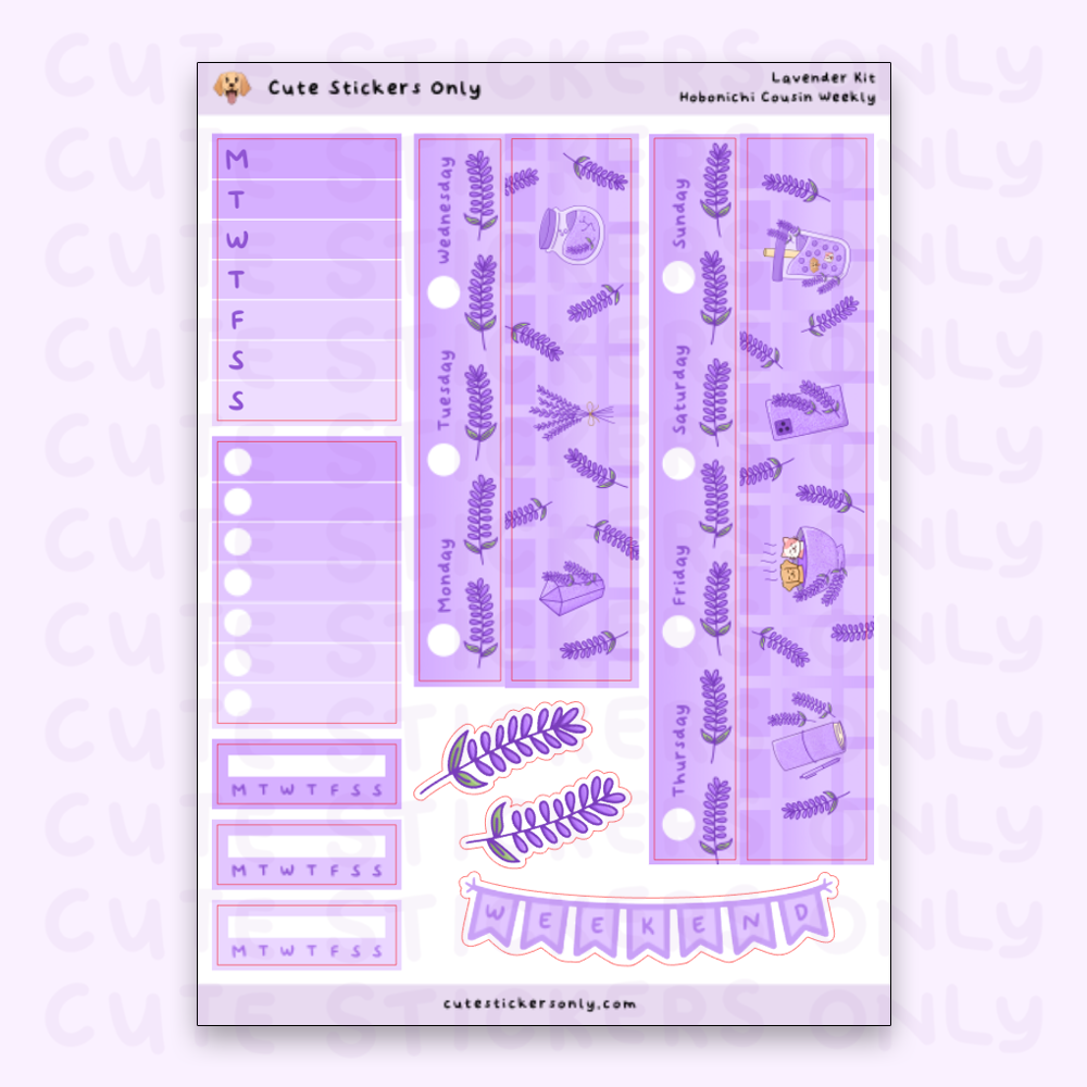 Lavender Kit - Hobonichi Cousin Weekly